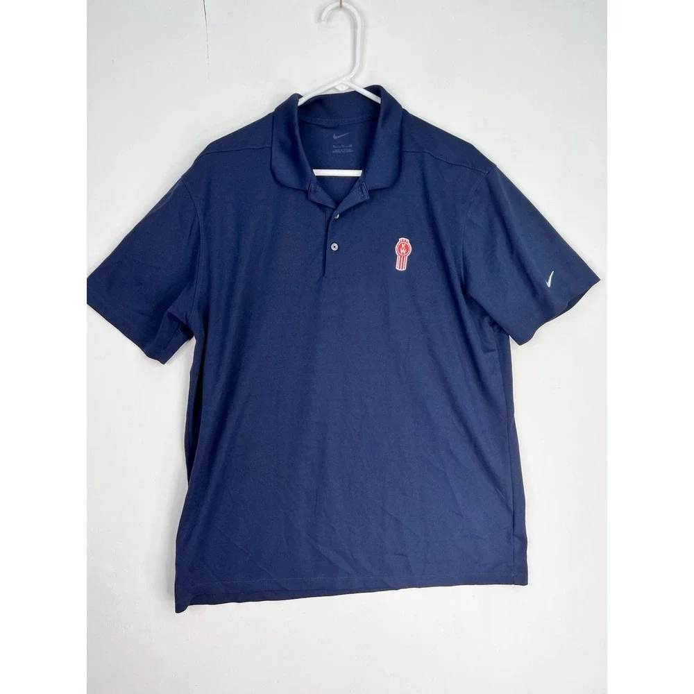 Nike Dri-Fit‎ Golf Polo Micro Pique 2.0 Men's Blue Shirt Kenworth Embroider Logo